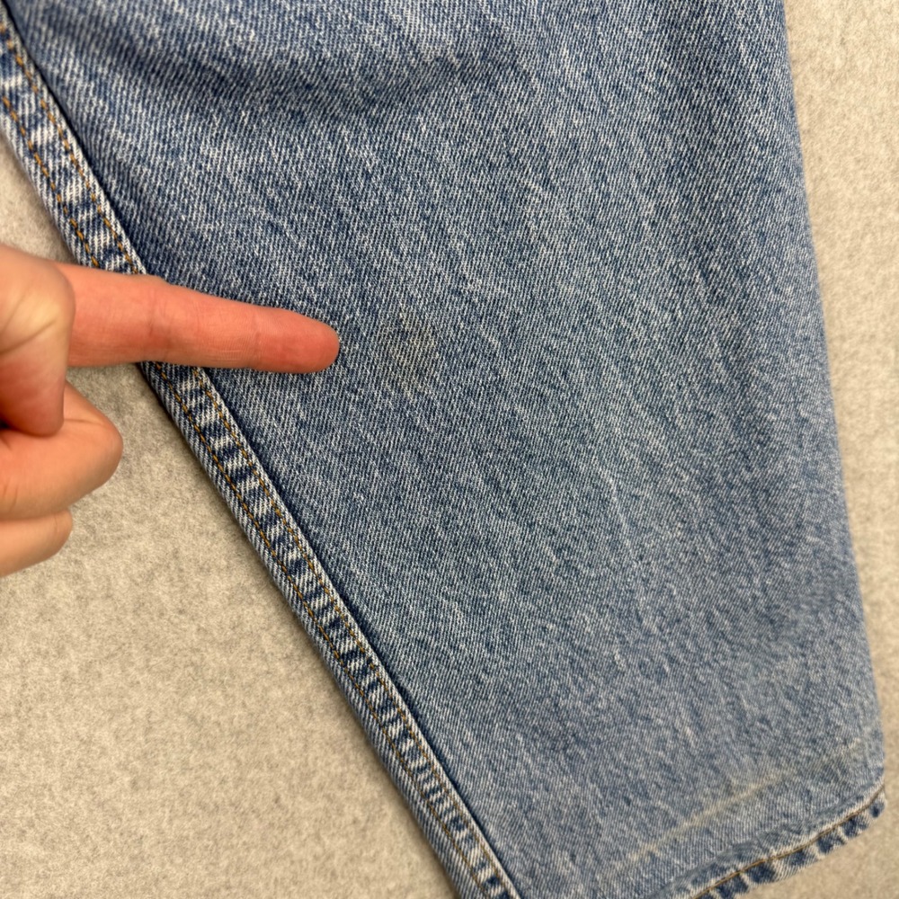 Vintage Levis 550 Jeans Mens 32x27 Medium Wash Relaxed Fit Orange Tab 90s Denim - Picture 10 of 16